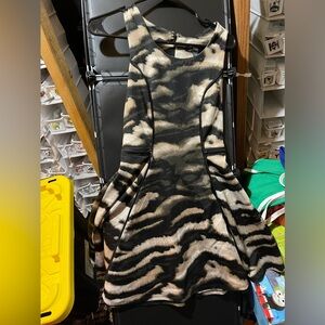 Brown animal print dress